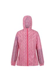 Womens/Ladies Pack It Ditsy Print Waterproof Jacket - Tropical Pink - Tropical Pink