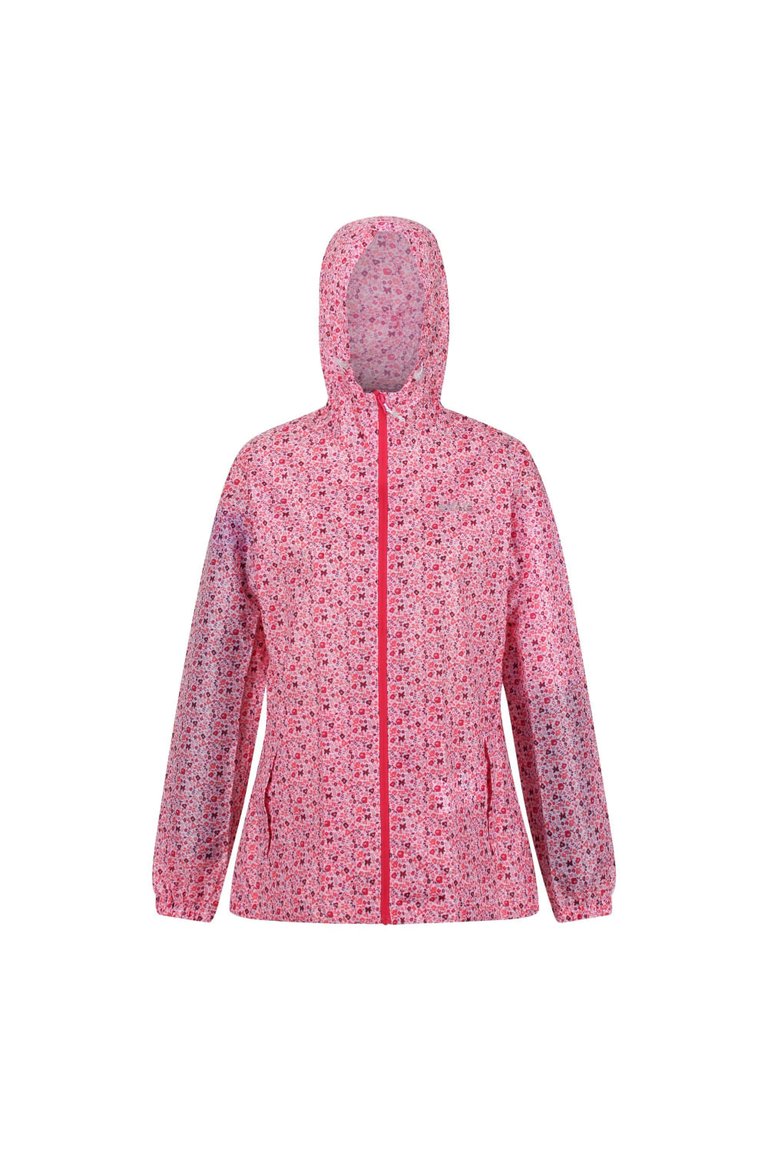 Womens/Ladies Pack It Ditsy Print Waterproof Jacket - Tropical Pink - Tropical Pink