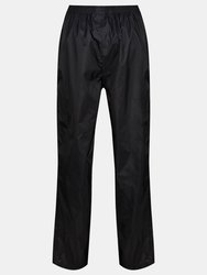 Womens/Ladies Packaway Rain Trousers - Black