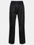 Womens/Ladies Packaway Rain Trousers - Black