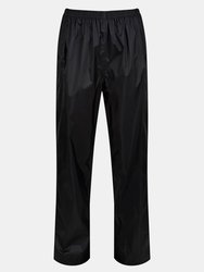 Womens/Ladies Packaway Rain Trousers - Black - Black