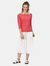 Womens/Ladies Polexia Stripe T-Shirt - True Red/White - True Red/White