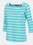 Womens/Ladies Polexia Stripe T-Shirt - Turquoise/White