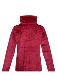 Womens/Ladies Radmilla Linear Fleece Sweatshirt - Cabernet