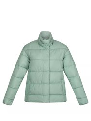 Womens/Ladies Raegan Puffer Jacket - Basil Green - Basil Green