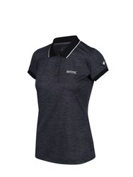 Womens/Ladies Remex II Polo Neck T-Shirt - Black