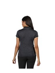 Womens/Ladies Remex II Polo Neck T-Shirt - Black