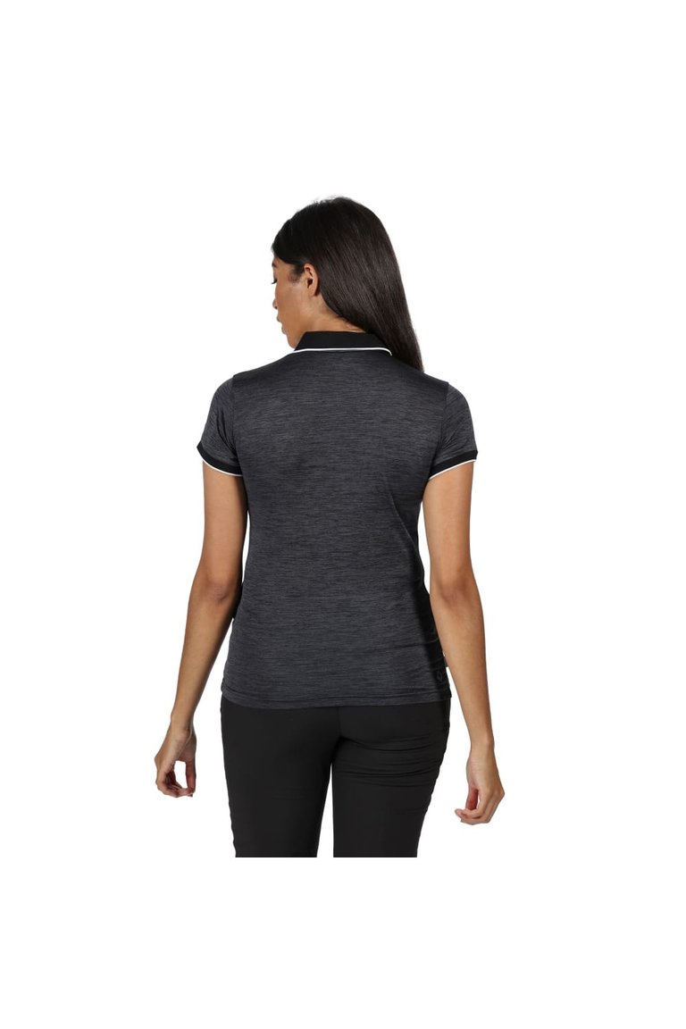 Womens/Ladies Remex II Polo Neck T-Shirt - Black