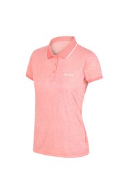 Womens/Ladies Remex II Polo Neck T-Shirt - Fusion Coral