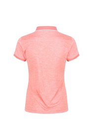 Womens/Ladies Remex II Polo Neck T-Shirt - Fusion Coral