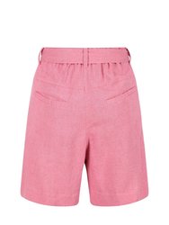 Womens/Ladies Sabela Paper Bag Shorts - Heather Rose