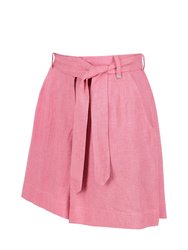 Womens/Ladies Sabela Paper Bag Shorts - Heather Rose