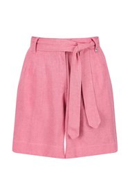 Womens/Ladies Sabela Paper Bag Shorts - Heather Rose - Heather Rose