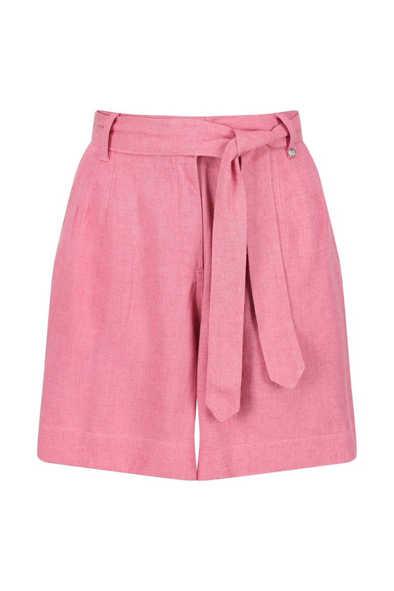 Womens/Ladies Sabela Paper Bag Shorts - Heather Rose - Heather Rose
