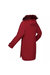 Womens/Ladies Sabinka Faux Fur Trim Parka Jacket - Cabernet