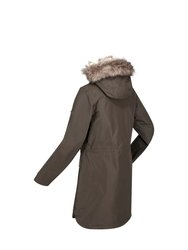 Womens/Ladies Sabinka Faux Fur Trim Parka Jacket - Dark Khaki
