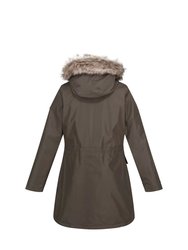 Womens/Ladies Sabinka Faux Fur Trim Parka Jacket - Dark Khaki