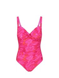 Womens/Ladies Sakari Swimming Costume - Pink Fusion - Pink Fusion