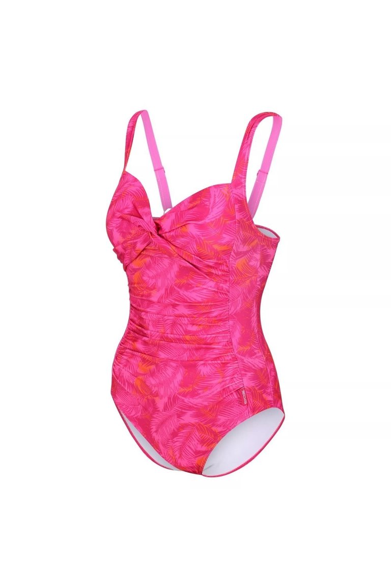 Womens/Ladies Sakari Swimming Costume - Pink Fusion