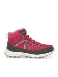 Womens/Ladies Samaris Lite Walking Boots - Cherry Pink/Briar Grey