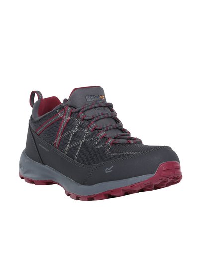 Regatta Womens/Ladies Samaris Lite Walking Shoes - Granite/Beetroot Red product