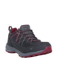 Womens/Ladies Samaris Lite Walking Shoes - Granite/Beetroot Red - Granite/Beetroot Red