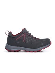 Womens/Ladies Samaris Lite Walking Shoes - Granite/Beetroot Red