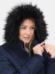 Womens/Ladies Samiyah Waterproof Insulated Parka Jacket - Navy