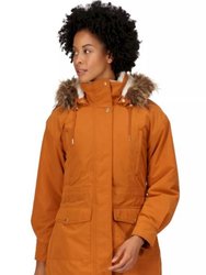 Womens/Ladies Shiloh Faux Fur Trim Parka - Copper Almond - Copper Almond