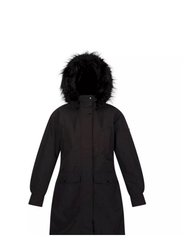 Womens/Ladies Shiloh Faux Fur Trim Parka Jacket - Black - Black