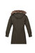 Womens/Ladies Shiloh Faux Fur Trim Parka Jacket - Dark Khaki