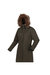 Womens/Ladies Shiloh Faux Fur Trim Parka Jacket - Dark Khaki