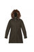 Womens/Ladies Shiloh Faux Fur Trim Parka Jacket - Dark Khaki - Dark Khaki