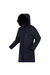 Womens/Ladies Shiloh Faux Fur Trim Parka Jackets - Navy