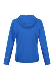 Womens/Ladies Textured Fleece Full Zip Hoodie - Lapis Blue/Sonic Blue