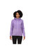 Womens/Ladies Textured Fleece Full Zip Hoodie - Light Amethyst/Pastel Lilac