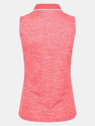 Womens/Ladies Tima II Sleeveless Polo Shirt - Neon Peach