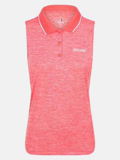 Regatta Womens/Ladies Tima II Sleeveless Polo Shirt - Neon Peach product