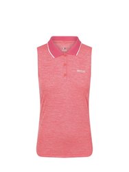 Womens/Ladies Tima II Sleeveless Polo Shirt - Tropical Pink - Tropical Pink