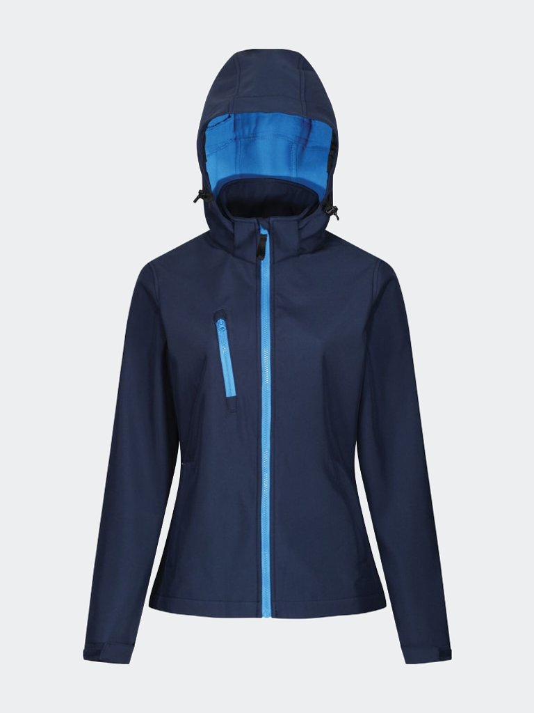 Womens/Ladies Venturer 3 Layer Membrane Soft Shell Jacket (Navy/French Blue) - Navy/French Blue