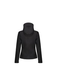 Womens/Ladies Venturer Hooded Soft Shell Jacket - Black