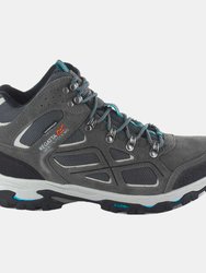 Womens/Ladies Walking Boots - Dark Grey/Niagra Blue