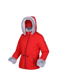 Womens/Ladies Willabella Faux Fur Trim Jacket - Code Red