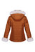 Womens/Ladies Willabella Faux Fur Trim Jacket - Copper Almond