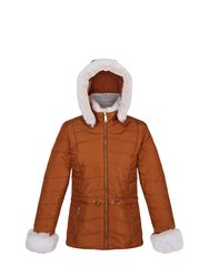 Womens/Ladies Willabella Faux Fur Trim Jacket - Copper Almond - Copper Almond