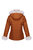 Womens/Ladies Willabella Faux Fur Trim Jacket - Copper Almond