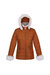 Womens/Ladies Willabella Faux Fur Trim Jacket - Copper Almond - Copper Almond