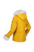 Womens/Ladies Willabella Faux Fur Trim Jacket - Sunset