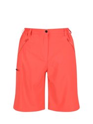 Womens/ladies Xert Stretch Shorts - Neon Peach