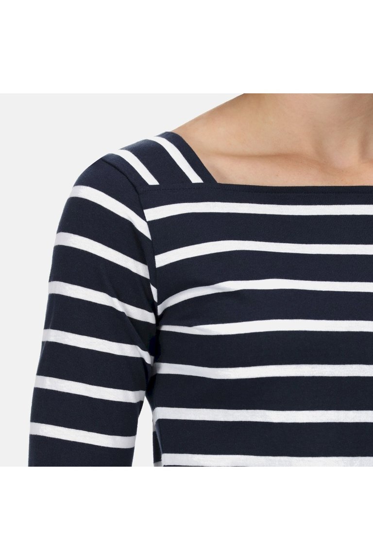 Womens Polexia Stripe T-Shirt - Navy/White